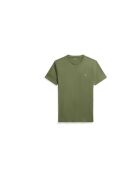 T-shirt en coton coupe ajustée personnalisée vert kaki