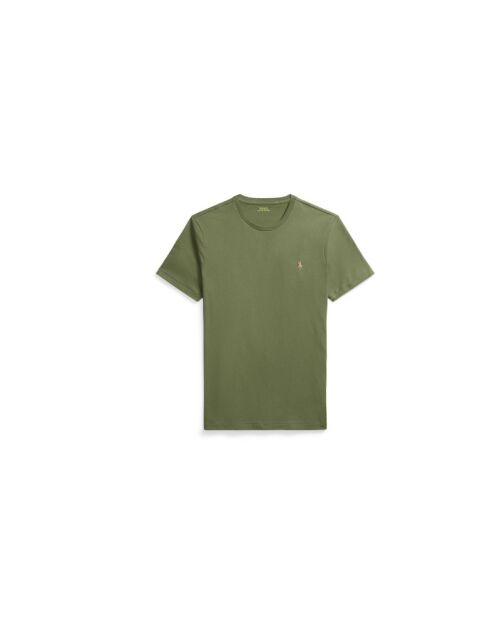 T-shirt en coton coupe ajustée personnalisée vert kaki