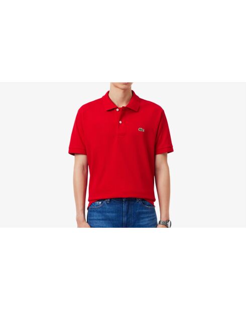 Polo en coton L12.12 rouge