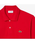 Polo en coton L12.12 rouge