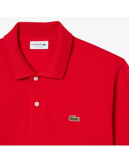 Polo en coton L12.12 rouge