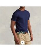 T-shirt en coton coupe ajustée personnalisée navy