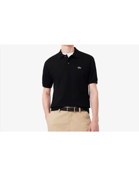 Polo en coton L12.12 noir