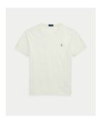 T-shirt en coton coupe ajustée personnalisée crème