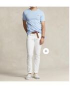 T-shirt en coton coupe ajustée personnalisée bleu ciel