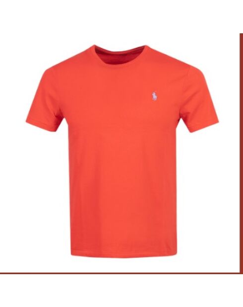 T-shirt en coton coupe ajustée personnalisée rouge