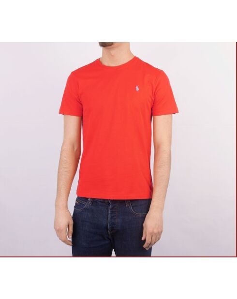 T-shirt en coton coupe ajustée personnalisée rouge