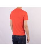 T-shirt en coton coupe ajustée personnalisée rouge