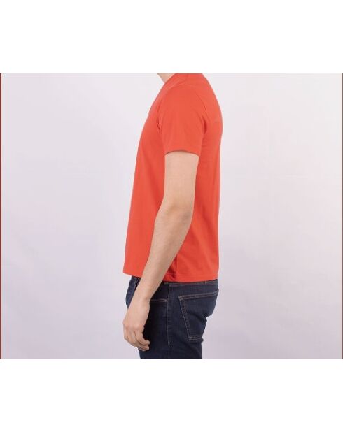T-shirt en coton coupe ajustée personnalisée rouge