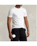 T-shirt en coton coupe ajustée personnalisée blanc