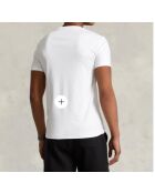 T-shirt en coton coupe ajustée personnalisée blanc