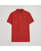 Polo en coton coupe ajustée personnalisée rouge