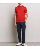 Polo en coton coupe ajustée personnalisée rouge