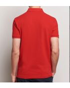 Polo en coton coupe ajustée personnalisée rouge