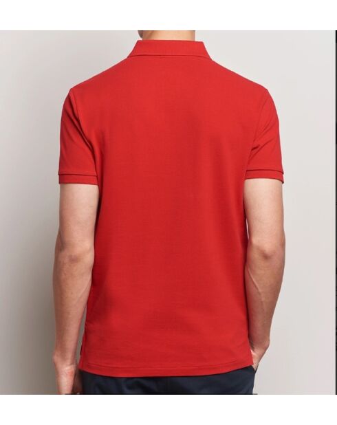 Polo en coton coupe ajustée personnalisée rouge