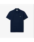 Polo en coton L12.12 bleu nuit
