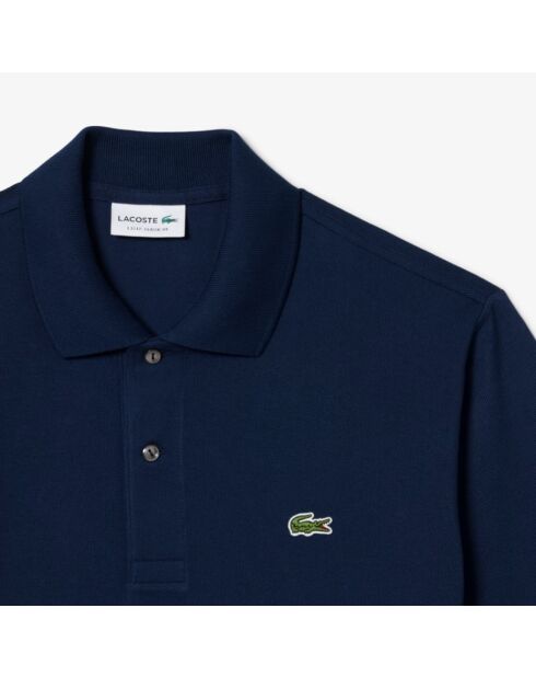 Polo en coton L12.12 bleu nuit