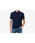 Polo en coton L12.12 bleu nuit