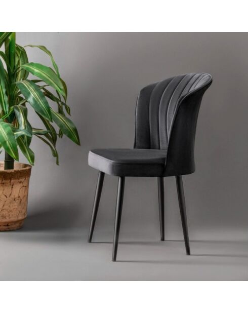 Set van 2 zwarte Rubi stoelen - L. 52 cm x H. 85 cm x D. 42 cm