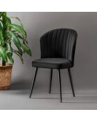 Set van 2 zwarte Rubi stoelen - L. 52 cm x H. 85 cm x D. 42 cm