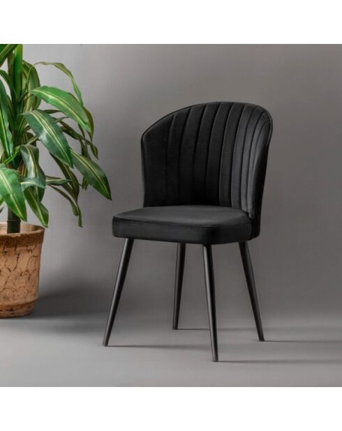 Set van 2 zwarte Rubi stoelen - L. 52 cm x H. 85 cm x D. 42 cm