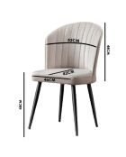 Set van 2 zwarte Rubi stoelen - L. 52 cm x H. 85 cm x D. 42 cm