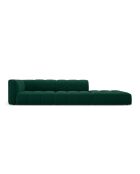 Canapé modulable droit en velours Adams 4 places vert bouteille - 293 x 96 x 70 cm