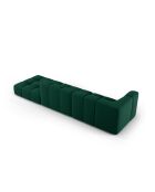 Canapé modulable droit en velours Adams 4 places vert bouteille - 293 x 96 x 70 cm