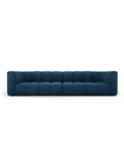 Canapé modulaire en chenille Adams 4 places bleu roi - 286 x 96 x 70 cm
