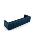 Canapé modulaire en chenille Adams 4 places bleu roi - 286 x 96 x 70 cm