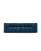 Canapé modulaire en chenille Adams 3 places bleu roi - 226 x 96 x 70 cm