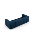 Canapé modulaire en chenille Adams 3 places bleu roi - 226 x 96 x 70 cm