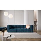 Canapé modulaire en chenille Adams 3 places bleu roi - 226 x 96 x 70 cm