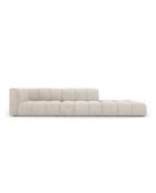 Canapé modulable droit en chenille Adams 4 places beige - 293 x 96 x 70 cm