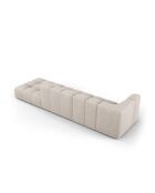 Canapé modulable droit en chenille Adams 4 places beige - 293 x 96 x 70 cm