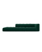 Canapé modulable gauche en velours Adams 4 places vert bouteille - 293 x 96 x 70 cm