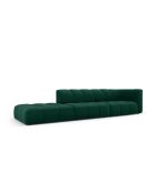 Canapé modulable gauche en velours Adams 4 places vert bouteille - 293 x 96 x 70 cm