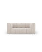 Canapé en chenille Adams 2 places beige - 166 x 96 x 70 cm