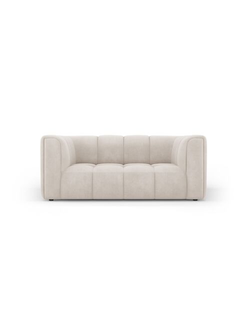 Canapé en chenille Adams 2 places beige - 166 x 96 x 70 cm