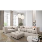 Canapé en chenille Adams 2 places beige - 166 x 96 x 70 cm