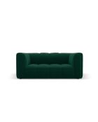 Canapé en velours Adams 2 places vert bouteille - 166 x 96 x 70 cm