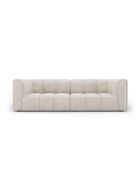 Canapé modulaire en chenille Adams 3 places beige - 226 x 96 x 70 cm