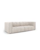 Canapé modulaire en chenille Adams 3 places beige - 226 x 96 x 70 cm
