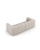 Canapé modulaire en chenille Adams 3 places beige - 226 x 96 x 70 cm