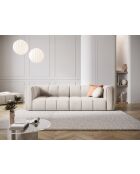 Canapé modulaire en chenille Adams 3 places beige - 226 x 96 x 70 cm