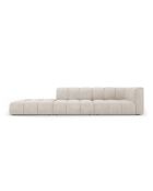 Canapé modulable gauche en chenille Adams 4 places beige - 293 x 96 x 70 cm