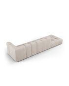 Canapé modulable gauche en chenille Adams 4 places beige - 293 x 96 x 70 cm