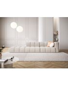 Canapé modulable gauche en chenille Adams 4 places beige - 293 x 96 x 70 cm