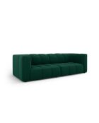 Canapé modulaire en velours Adams 3 places vert bouteille - 226 x 96 x 70 cm