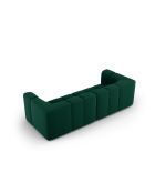 Canapé modulaire en velours Adams 3 places vert bouteille - 226 x 96 x 70 cm